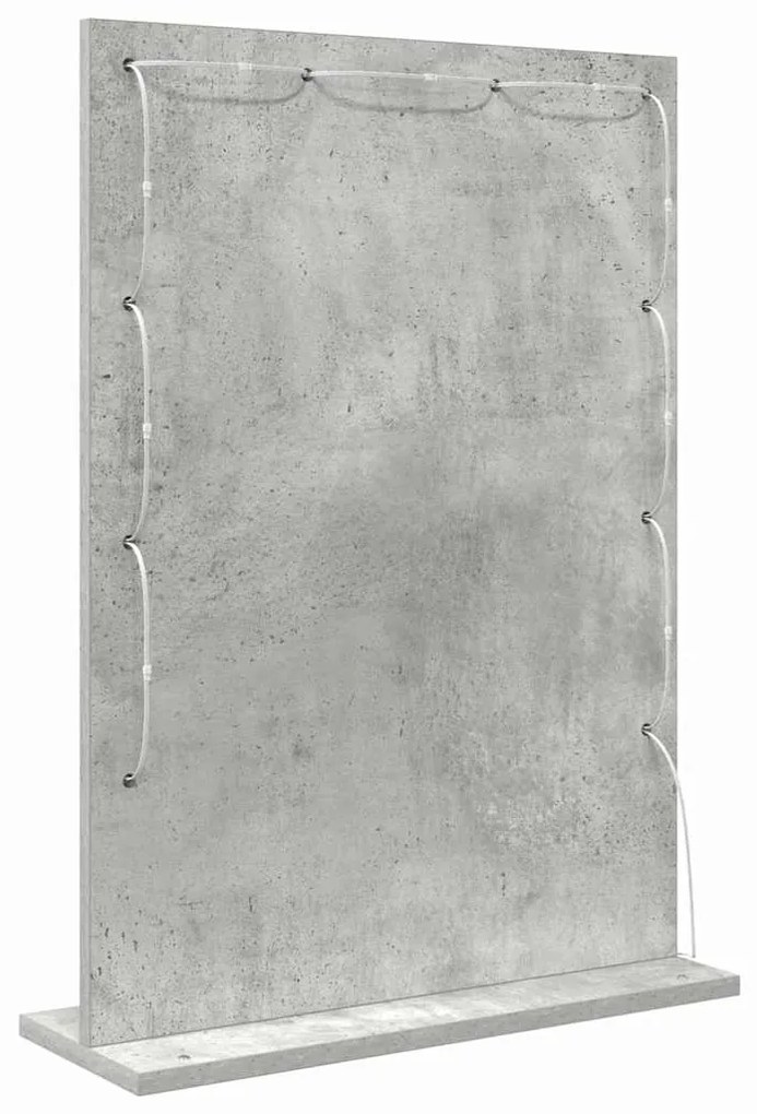 Espelho de Toucador Cinza Concreto Concreto 70 x 50 x 18 cm