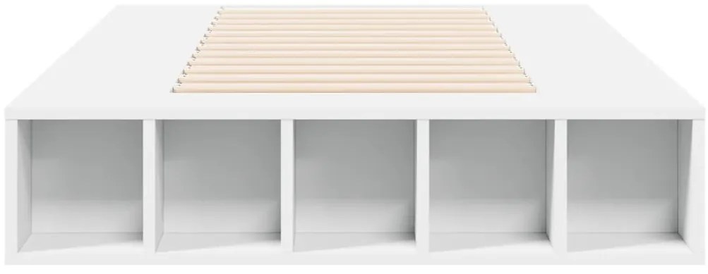 Estrutura de cama 75x190 cm derivados de madeira branco
