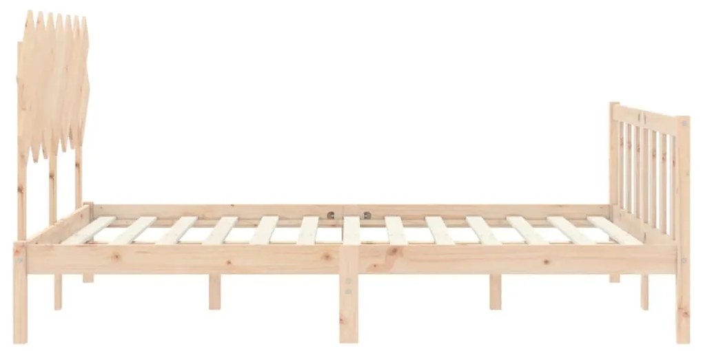 Cama sem colchão 140x190 cm madeira de pinho maciça