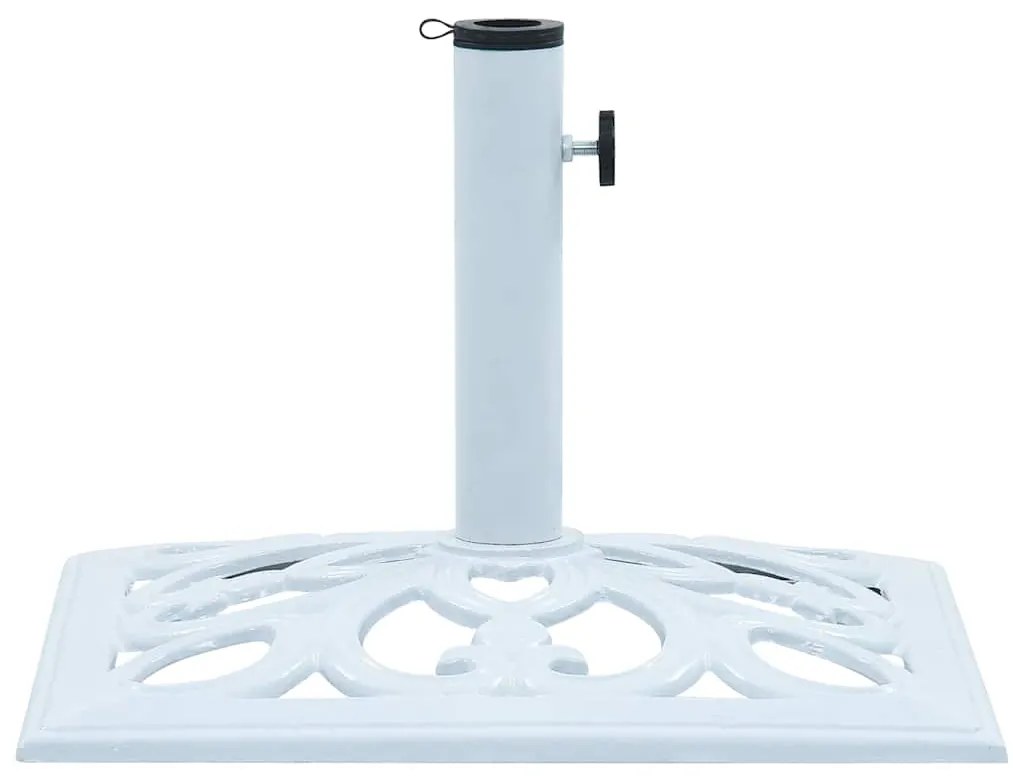 Base para guarda-sol 12 kg 49 cm ferro fundido branco
