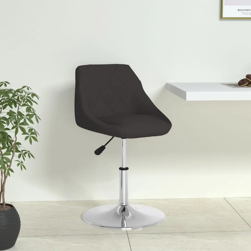 vidaXL Cadeira de jantar couro artificial preto