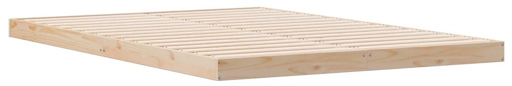 Estrutura de Cama de Piso vidaXL 140x210 cm de Madeira Sólida de Pinho