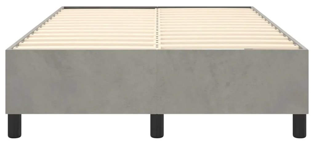 Estrutura de cama sem colchão 120x200 cm veludo cinzento-claro