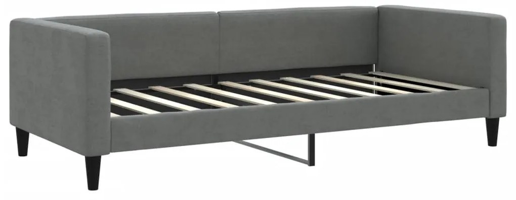 Sofá-cama c/ gavetão e gavetas 90x190 cm tecido cinzento-escuro