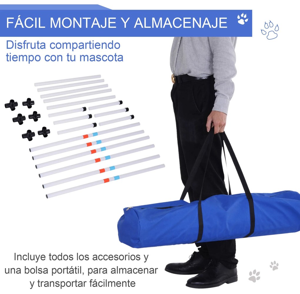 PawHut Conjunto de treino de agilidade para cães com bolsa de transpor