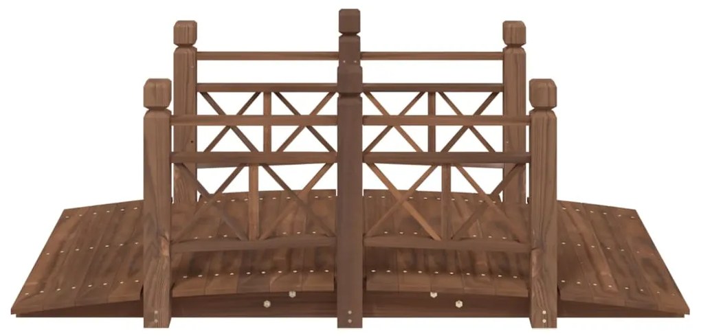 Ponte de jardim com corrimões 150x67x56 cm abeto maciço