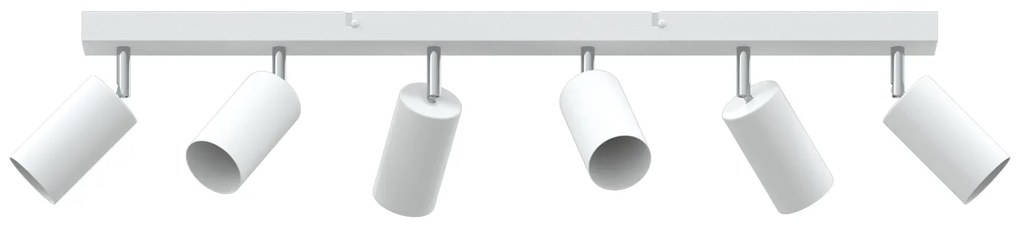 Spotlight de Teto 6 Direções Ajustáveis Branco GU10