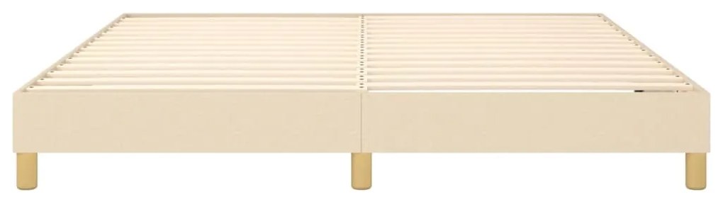 Estrutura de cama sem colchão 160x200 cm tecido cor creme