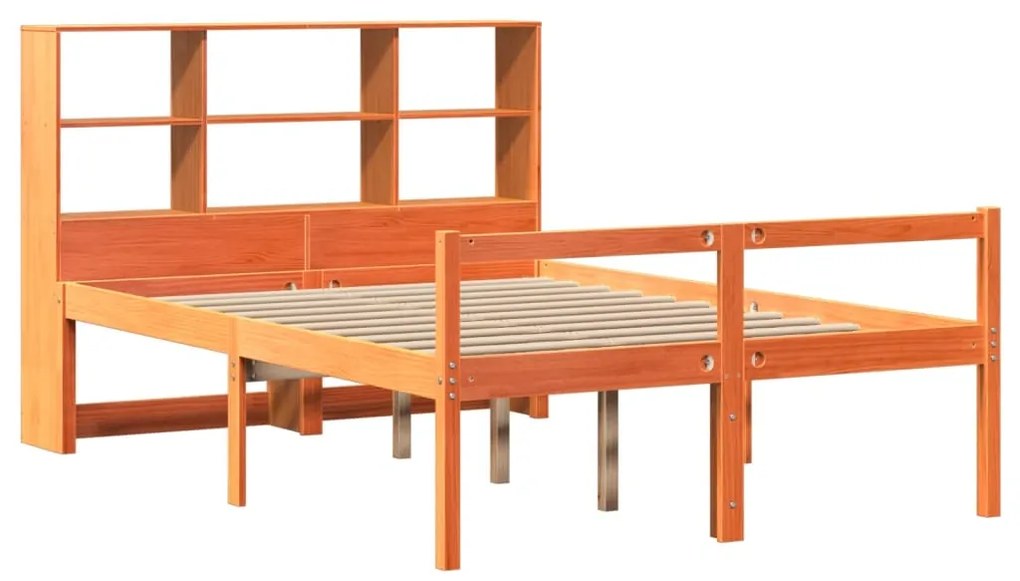 Cama com estante sem colchão 135x190 cm madeira maciça