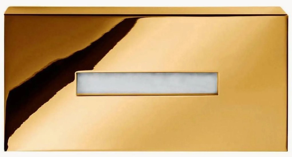 Caixa dourada para lenços de papel Lena