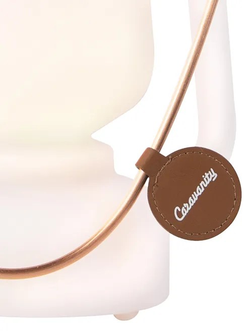 Candeeiro de mesa branco efeito chama 22 cm - Storm Mini