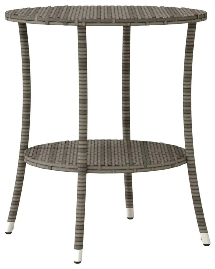 Conjunto Bistro de 3 peças com almofadas em rattan sintético cinza