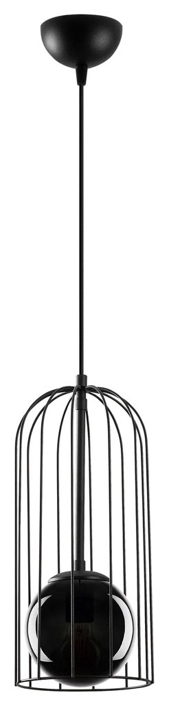 Candeeiro Suspenso Tweety – Preto – 17 x 17 cm, Altura Ajustável