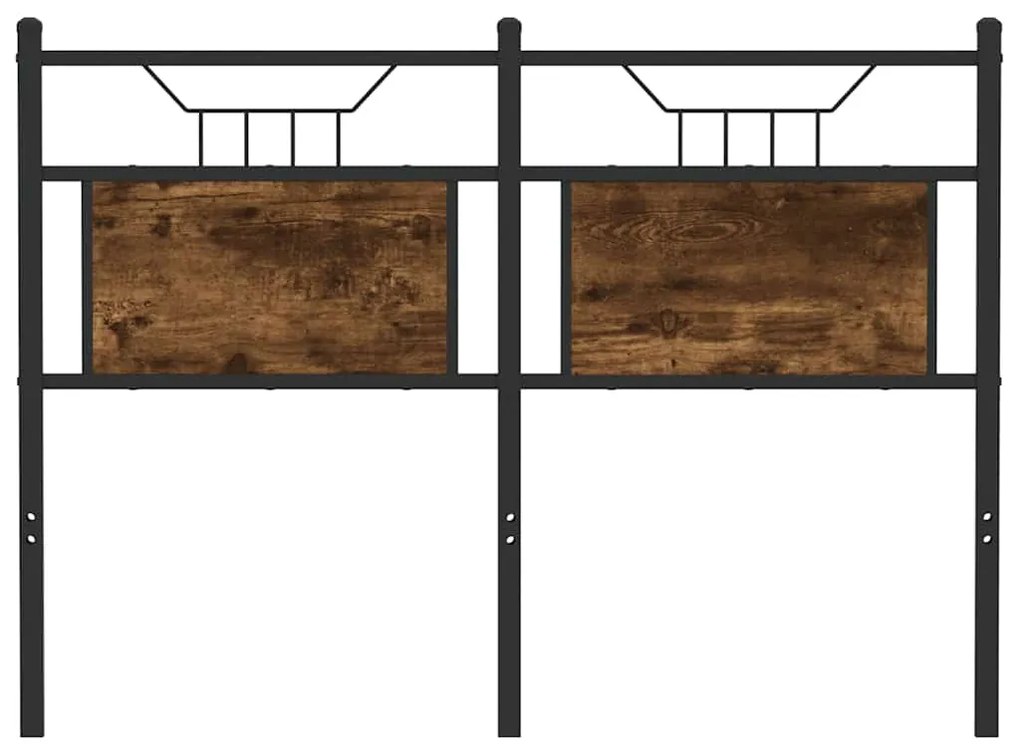 Cabeceira de cama 120 cm derivados madeira/aço carvalho fumado
