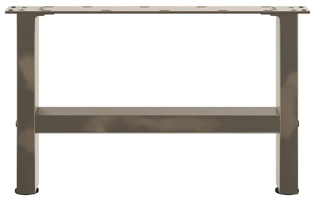 Pés para mesa de centro em aço natural, 2 peças, 50x(30-31) cm, aço