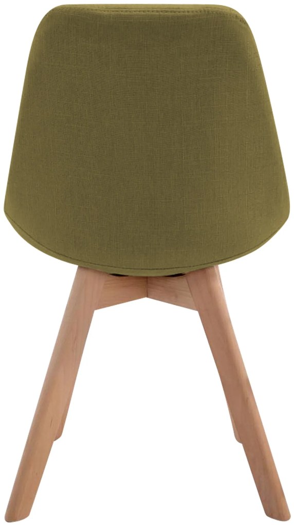 Cadeira de cozinha e sala de jantar Borneo V2 em tecido 48 x 84 x 55 cm Verde