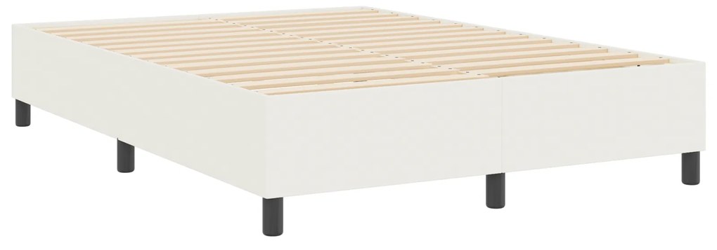 Cama Box VidaXL Creme 160x200 cm Tecido de Veludo Cotelê