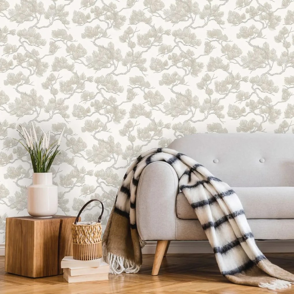 437395 DUTCH WALLCOVERINGS Papel de parede efeito pinheiros