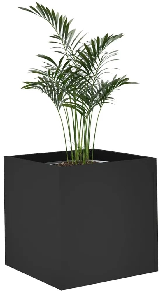 Vaso/floreira 40x40x40 cm derivados de madeira preto