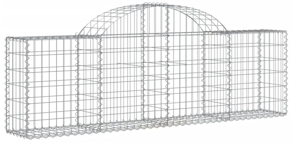 Cestos gabião arqueados 11pcs 200x30x60/80 cm ferro galvanizado