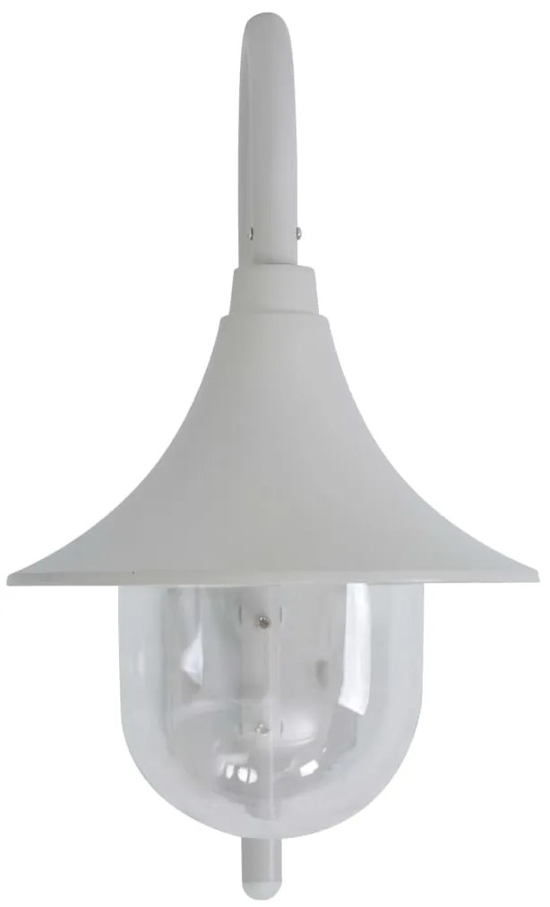 Candeeiro de parede para jardim E27 42 cm alumínio branco