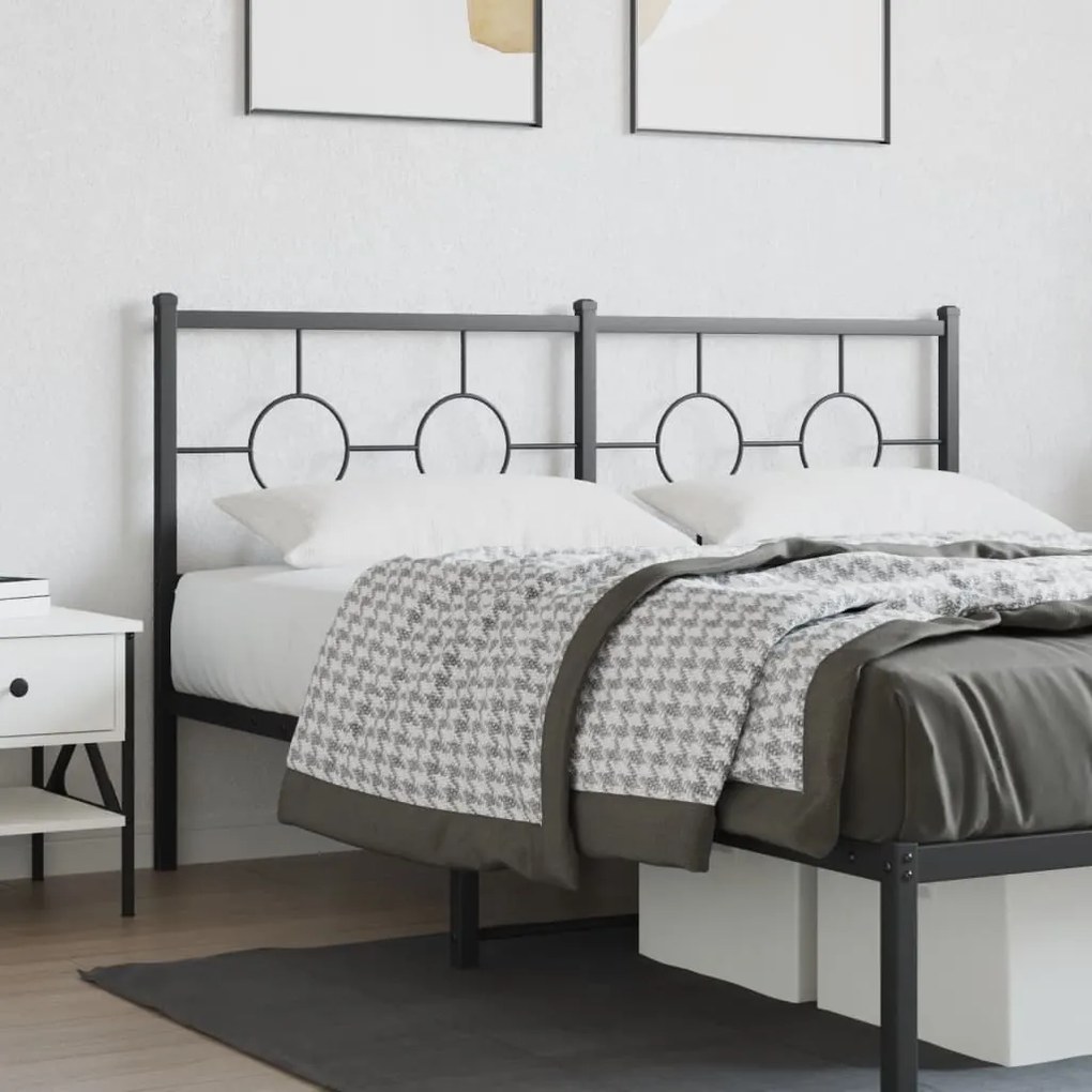Cabeceira de cama 160 cm metal preto