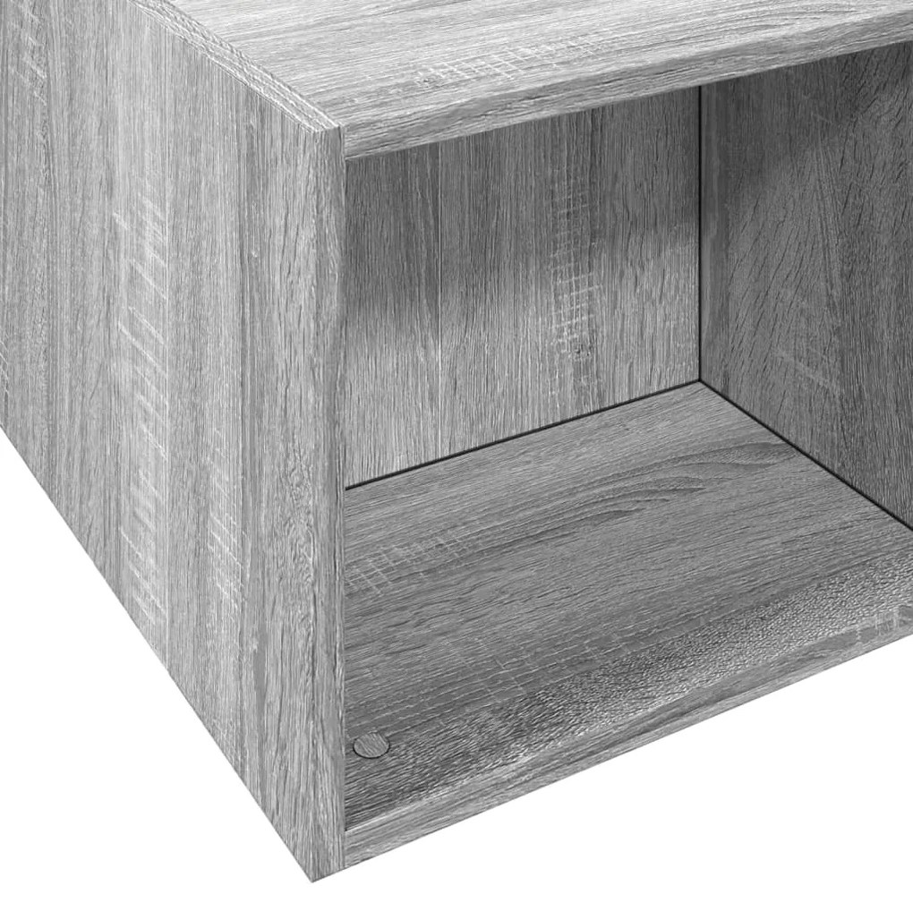 Estrutura cama 140x190 cm derivados de madeira cinzento sonoma