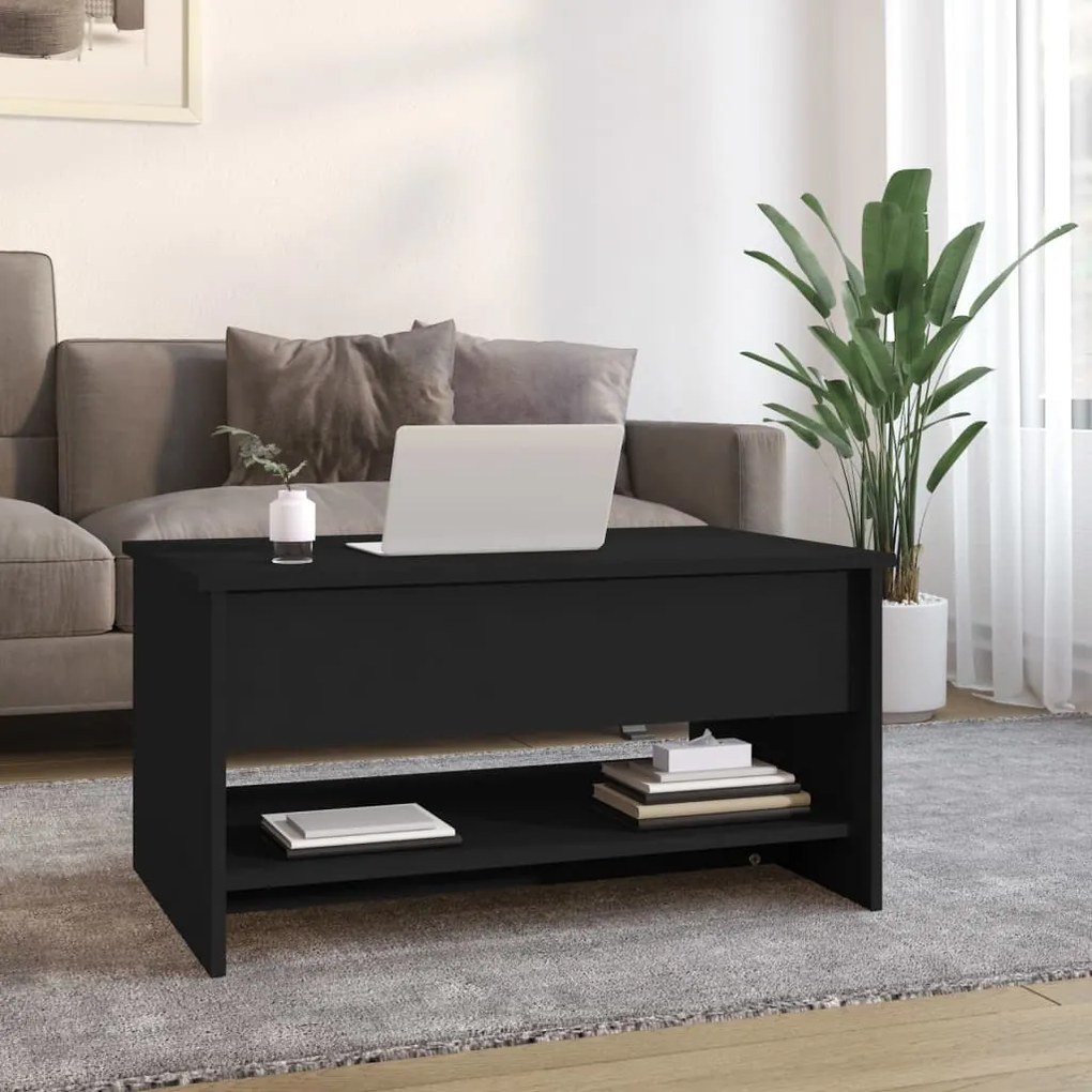 Mesa de centro 80x50x40 cm derivados de madeira preto