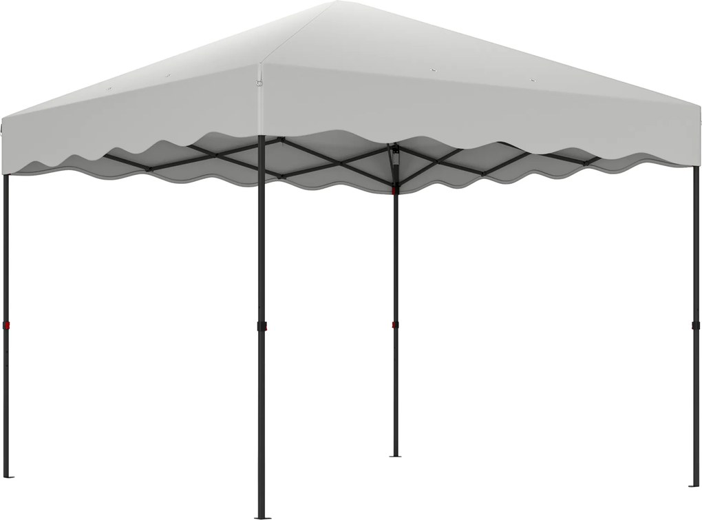 Outsunny Tenda Dobrável Pop-up 3x3 m Tenda de Jardim para Eventos com Proteção UV50+ Altura Ajustável e Bolsa de Transporte Branco | AOSOM Portugal