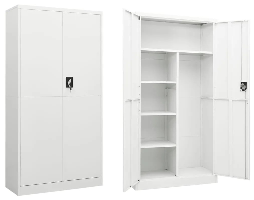 vidaXL Cacifo 90x40x180 cm aço branco