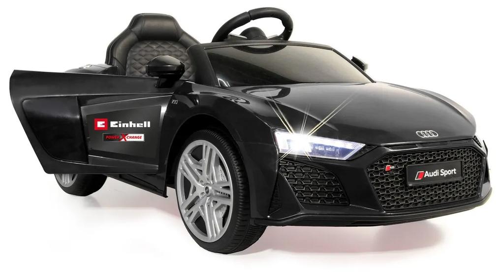 Carro elétrico infantil Audi R8 preto 18V Einhell Power X-Change Bateria e carregador não incluídos