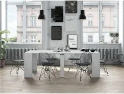Mesa de Jantar Extensível CATARINA (51-237 cm) Betão