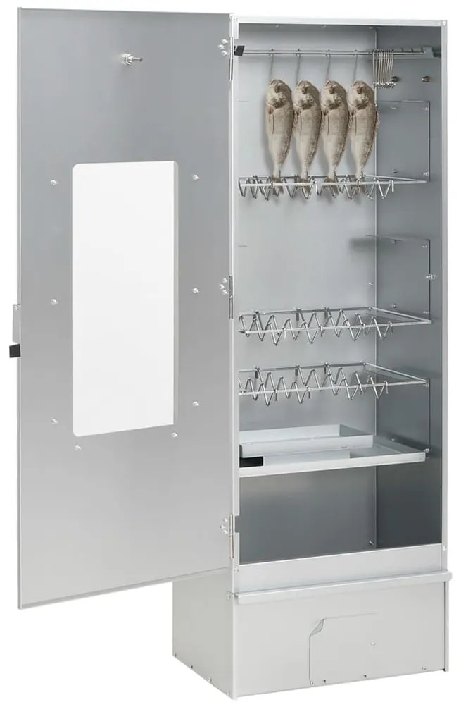 Defumador p/ churrasqueira c/ gerador fumo frio aço galvanizado