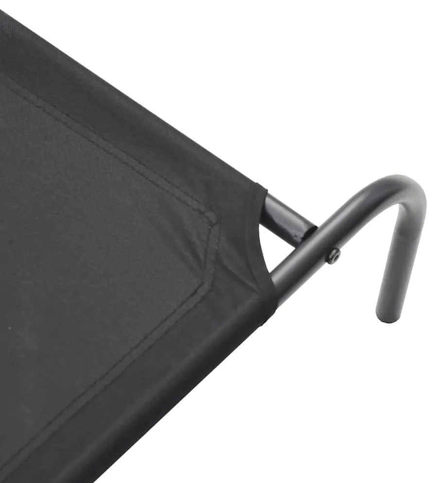 Cama para cães elevada 110x65x20 cm tecido oxford e aço preto