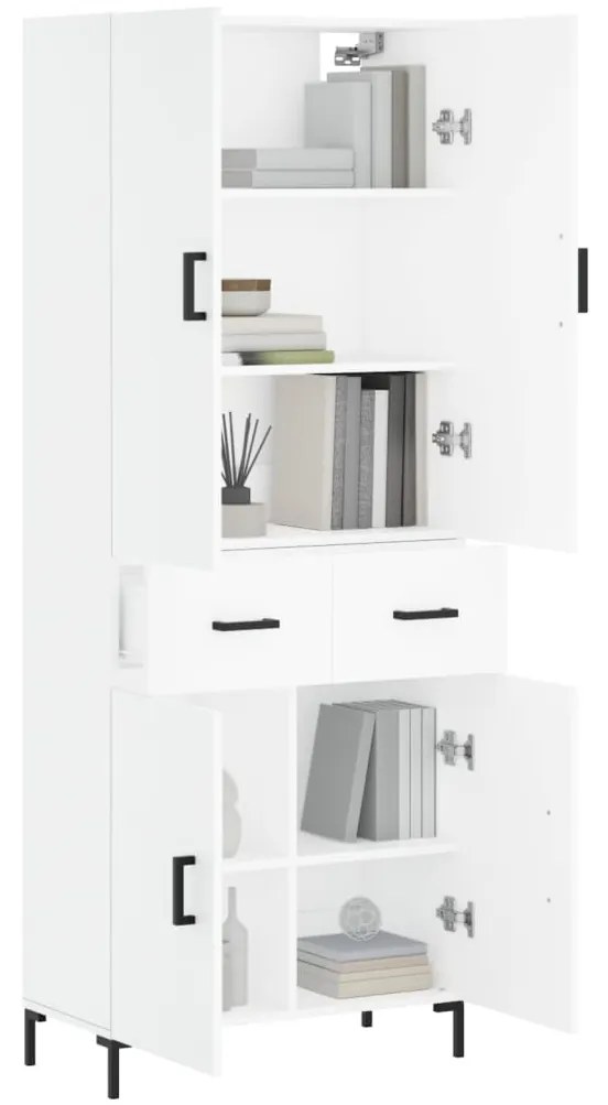 Armário alto 69,5x34x180 cm derivados de madeira branco