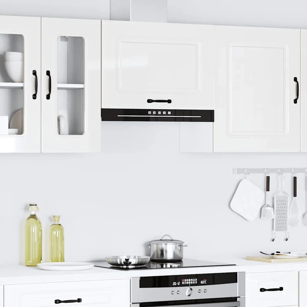 vidaXL Armário de parede de cozinha Kalmar branco alto brilho