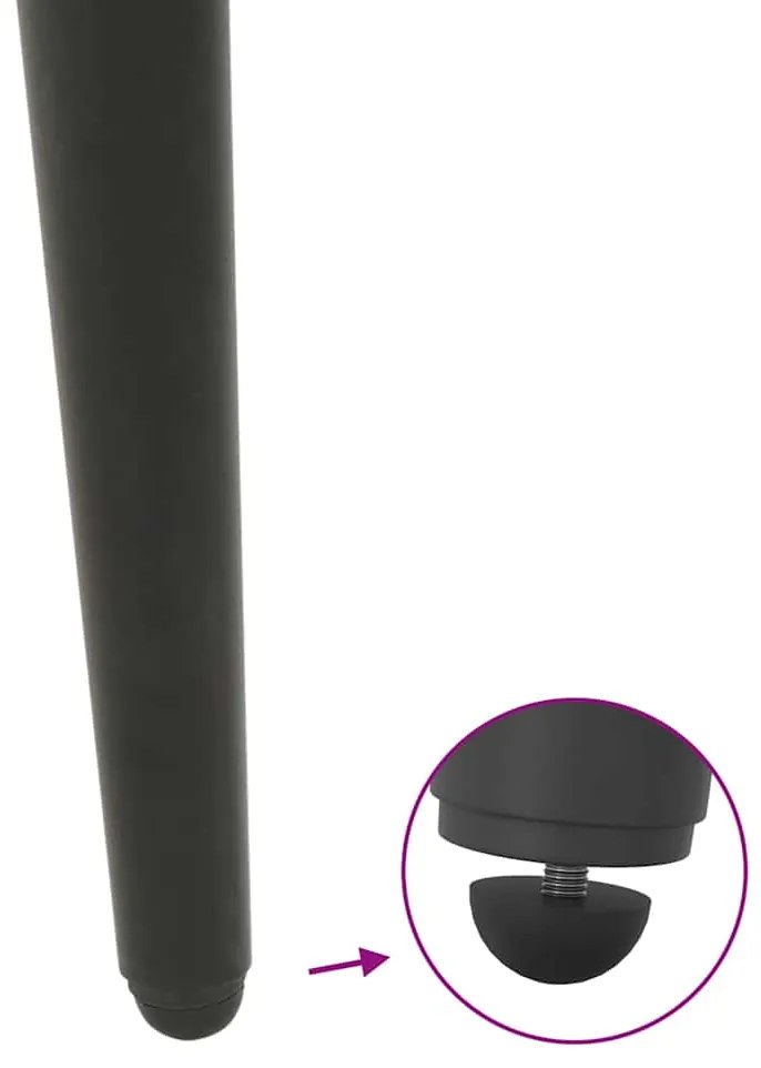 Pés de mesa de console formato cônico 4 peças antracite 72-73 cm aço