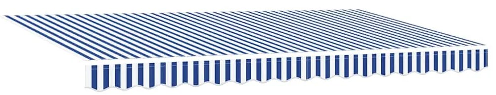Toldo Retrátil Riscas Azul e Branco
