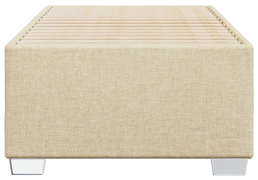 Estrutura de cama 90x190 cm tecido cor creme