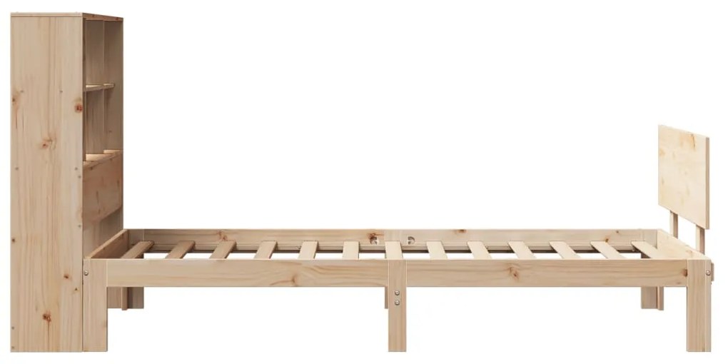 Cama com estante sem colchão 90x190 cm pinho maciço