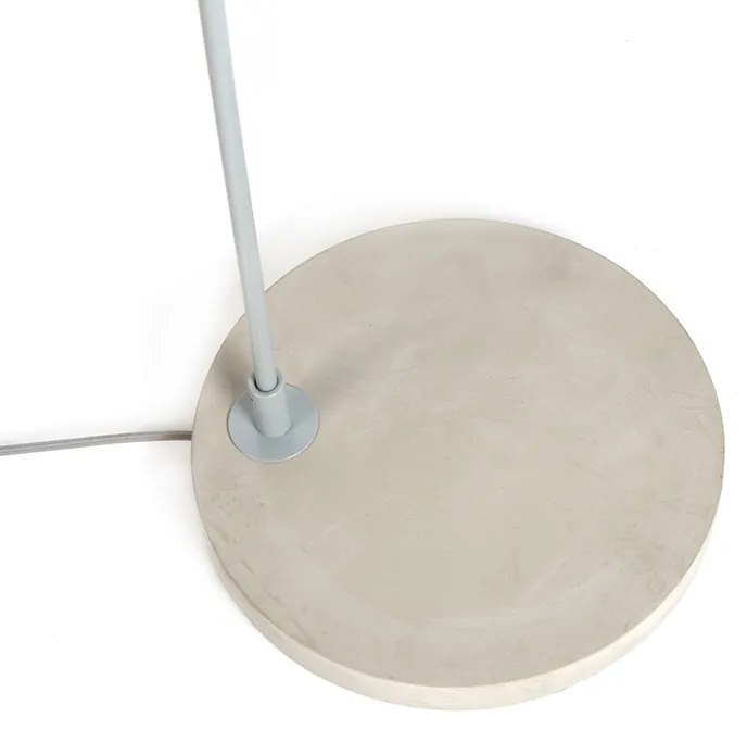 Candeeiro de arco moderno com aba cinzento - Bend Moderno