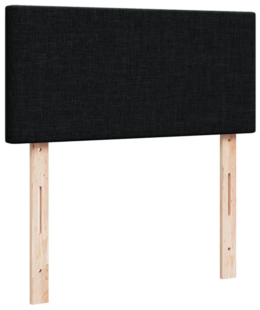 Cama box spring com colchão solteiro tecido preto