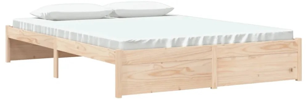 Estrutura de cama sem colchão 160x200 cm madeira maciça