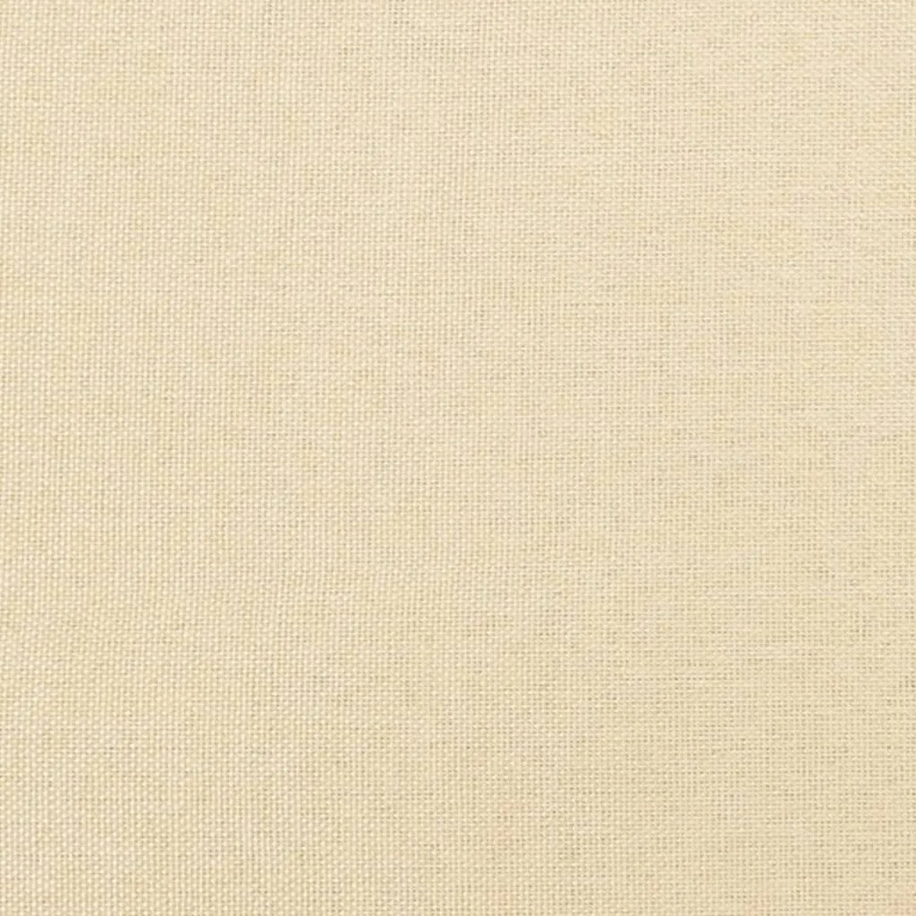 Apoio de pés 45x29,5x35 cm tecido/couro artificial cor creme
