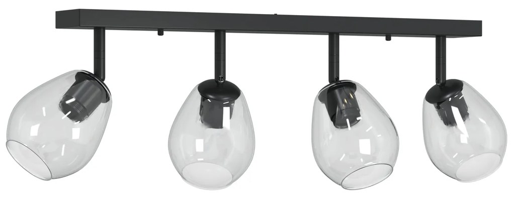 Luminárias de Teto com Lâmpada de Vidro Ajustável Anthracite E27