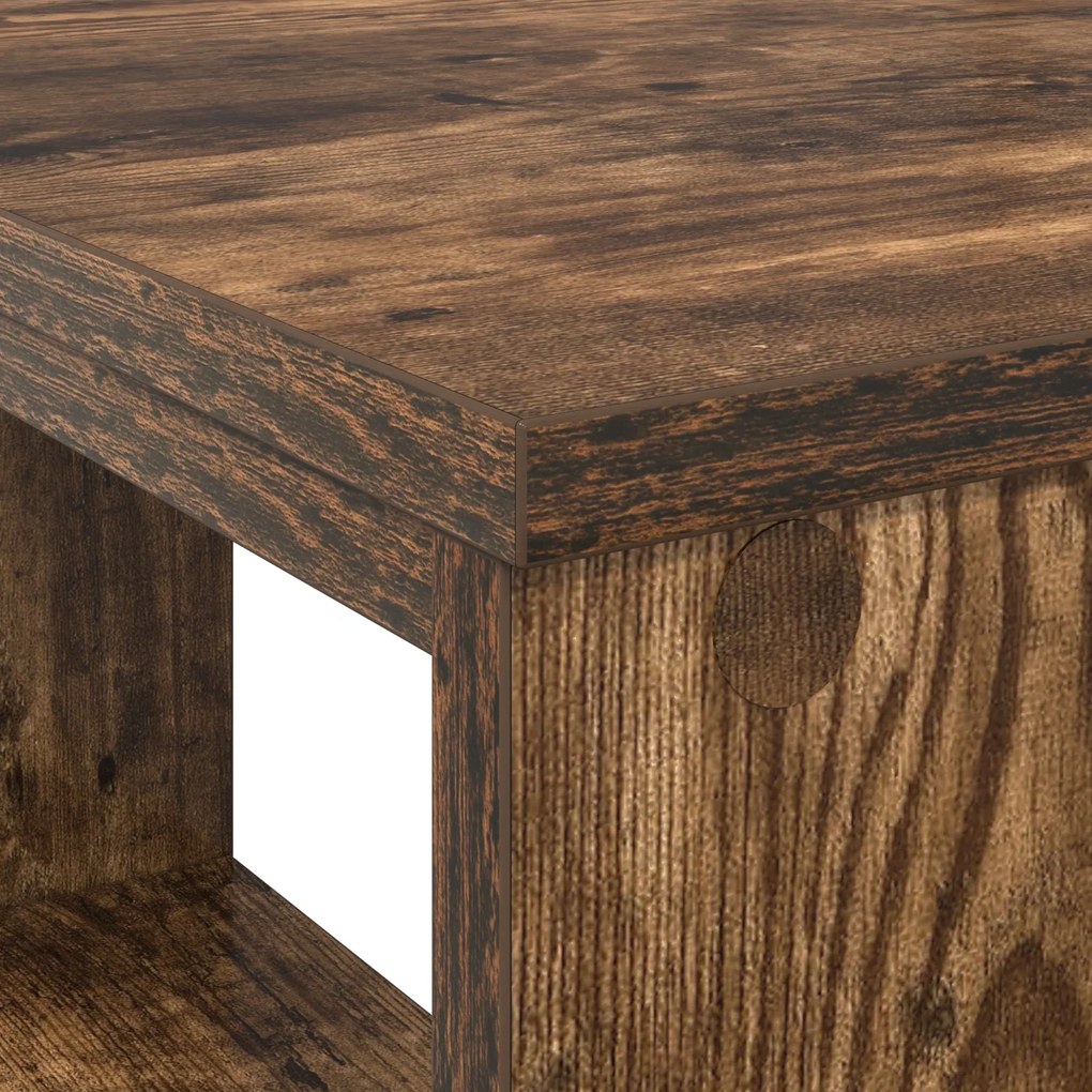 Mesa de Canto Carvalho Fumado Madeira Engenheirada Médio