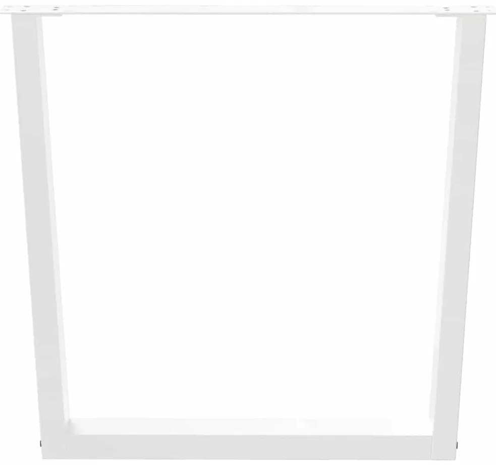 Pernas para mesa de jantar em V 3 peças, branco, 90x(72-73,3) cm, aço