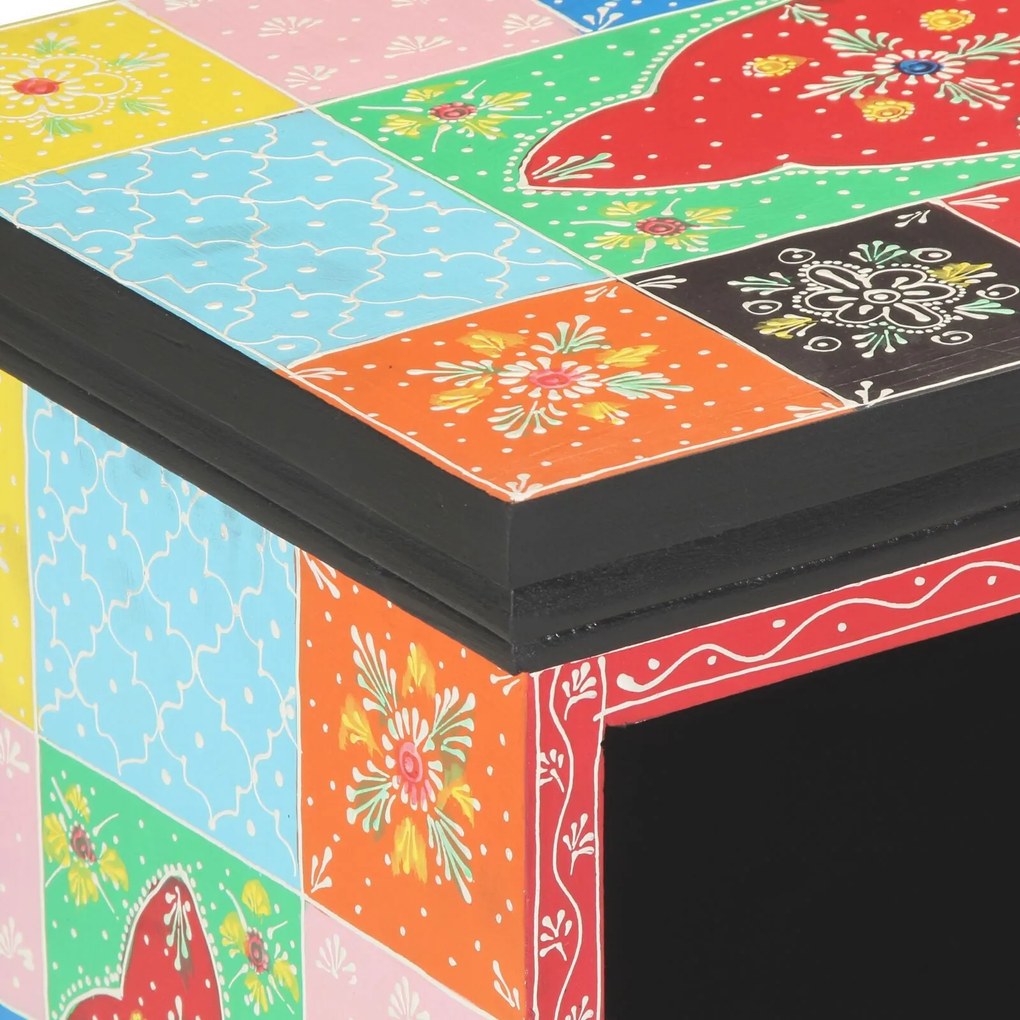 Armário de TV vidaXL Multicolorido 80x35x50 cm em Madeira Sólida de Ma