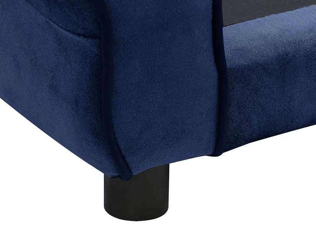 Sofá para cães 72x45x30 cm pelúcia azul