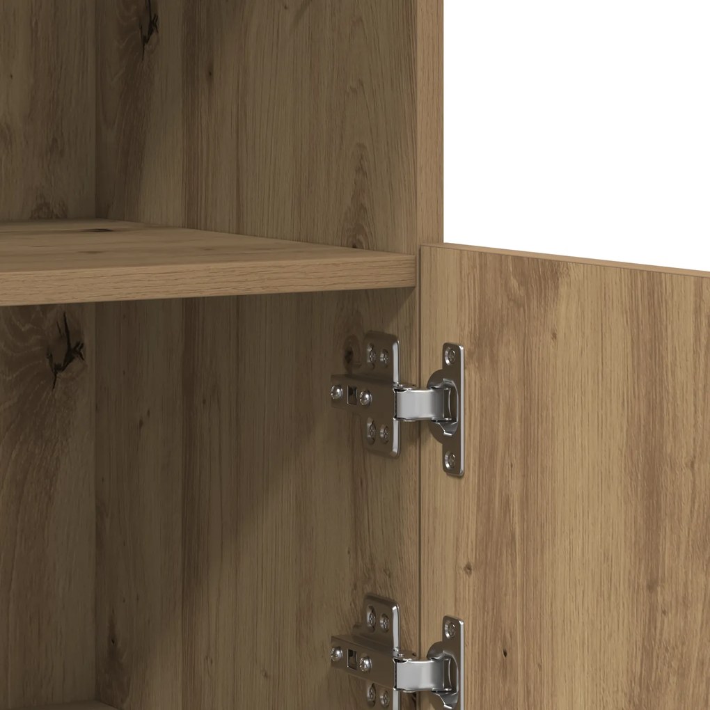 Buffet com Luzes LED Carvalho Artesanal 81x37x67 cm
